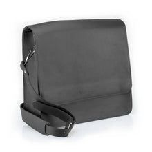 Load image into Gallery viewer, Leather Messenger bag black