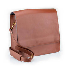 Load image into Gallery viewer, Leather Messenger bag Mahogany