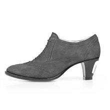 Load image into Gallery viewer, Cross Sword mens high heel Jav shoe in Steel Grey from the side
