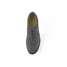Load image into Gallery viewer, Cross Sword mens high heel Jav shoe in Steel Grey from the top