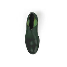Load image into Gallery viewer, Cross Sword mens high heel Jason shoe in Green Striped from the top