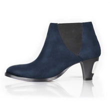 Load image into Gallery viewer, Cross Sword mens high heel Jason shoe in Ocean Blue from the side