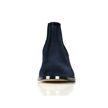 Load image into Gallery viewer, Cross Sword mens high heel Jason shoe in Ocean Blue from the front