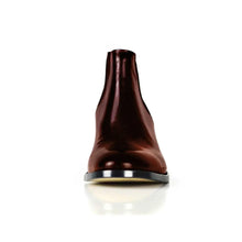 Load image into Gallery viewer,  Cross Sword mens high heel Jason shoe in Oxblood from the back