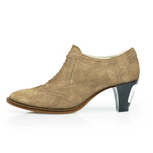 Load image into Gallery viewer, Cross Sword mens high heel Jav shoe in Dessert Suede from the side
