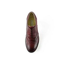 Load image into Gallery viewer, Cross Sword mens high heel Jav shoe in Oxblood from the top