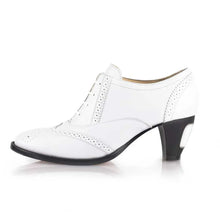Load image into Gallery viewer, Cross Sword mens high heel Jav shoe in White from the side