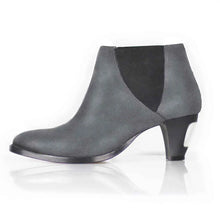 Load image into Gallery viewer, Cross Sword mens high heel Jason shoe in Steel Suede from the side
