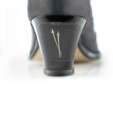 Load image into Gallery viewer, Cross Sword mens high heel Jav shoe in Steel Grey from the back
