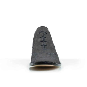 Cross Sword mens high heel Jav shoe in Steel Grey from the front
