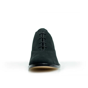 Cross Sword mens high heel Antony shoe in black from the front