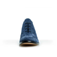 Load image into Gallery viewer, Cross Sword mens high heel Antony shoe in Navy from the front
