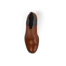 Load image into Gallery viewer, Cross Sword mens high heel Jason shoe in Mahogany from the top
