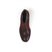 Load image into Gallery viewer, Cross Sword mens high heel Jason shoe in Oxblood from the top
