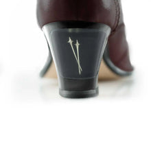 Load image into Gallery viewer, Cross Sword mens high heel Jav shoe in Oxblood from the back
