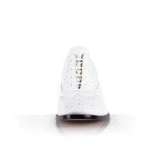 Load image into Gallery viewer, Cross Sword mens high heel Jav shoe in White from the front
